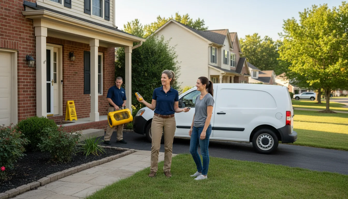 Residential water damage restoration in Calabash, NC